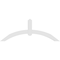 Ekena Millwork Archdale Architectural Grade PVC Gable Bracket, 60"W x 22 1/2"H x 2"D x 4"F, 9/12 Pitch GBP060X23X0204ARC00 - alternate 2